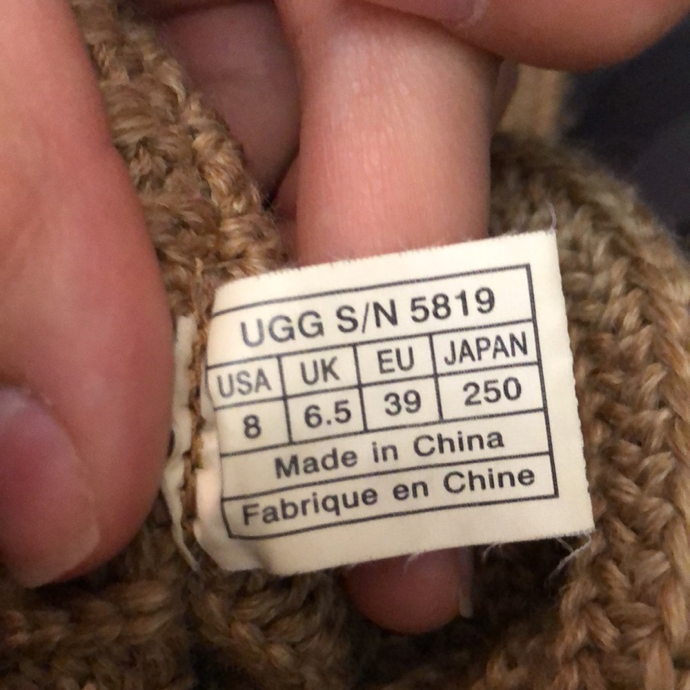 Classic Kitted Ugg Boots - Tan - Picture 8 of 8